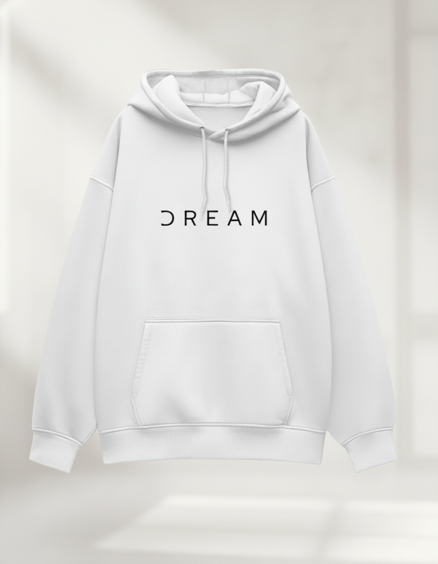Dream White Unisex Oversized Hoodie